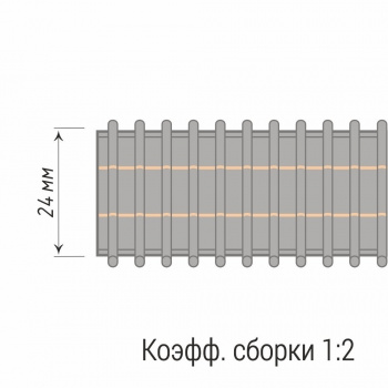 изображение лента шторная «карандашная складка флиссе» 11430/24 бобина на olexdeco.ru