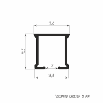 Карниз «Отель Гранд» Черный матовый (520 см ролик ø9 мм RT)
