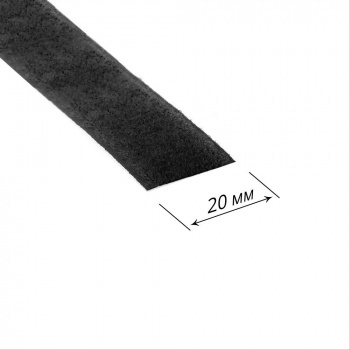 изображение лента черная «липучка-петля» шириной 20 мм на olexdeco.ru