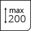 Максимальная высота 200см