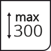 Максимальная высота 300см