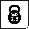 Максимальная нагрузка 2,8 кг